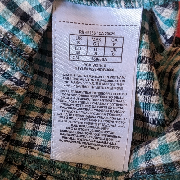 Guess - Plaid with Gold Shimmer & Ruffle - Sz S - Picture 6 of 6